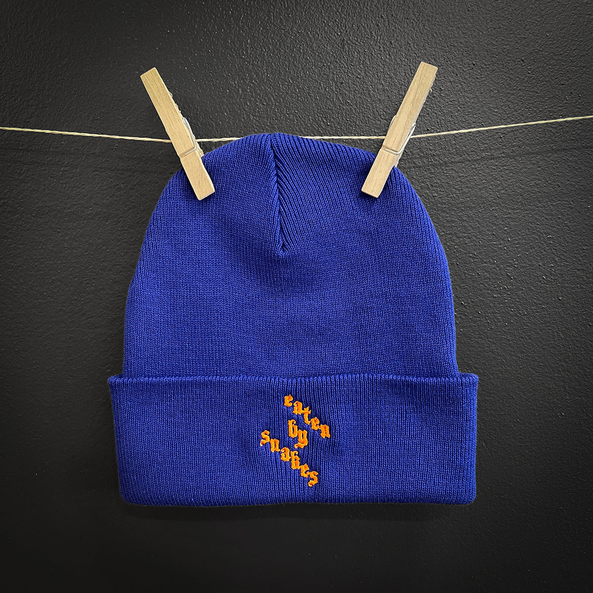 Organic Cotton Original Cuffed Beanie - Logo embroidery (Bright Royal)