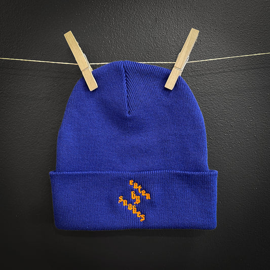 Organic Cotton Original Cuffed Beanie - Logo embroidery (Bright Royal)